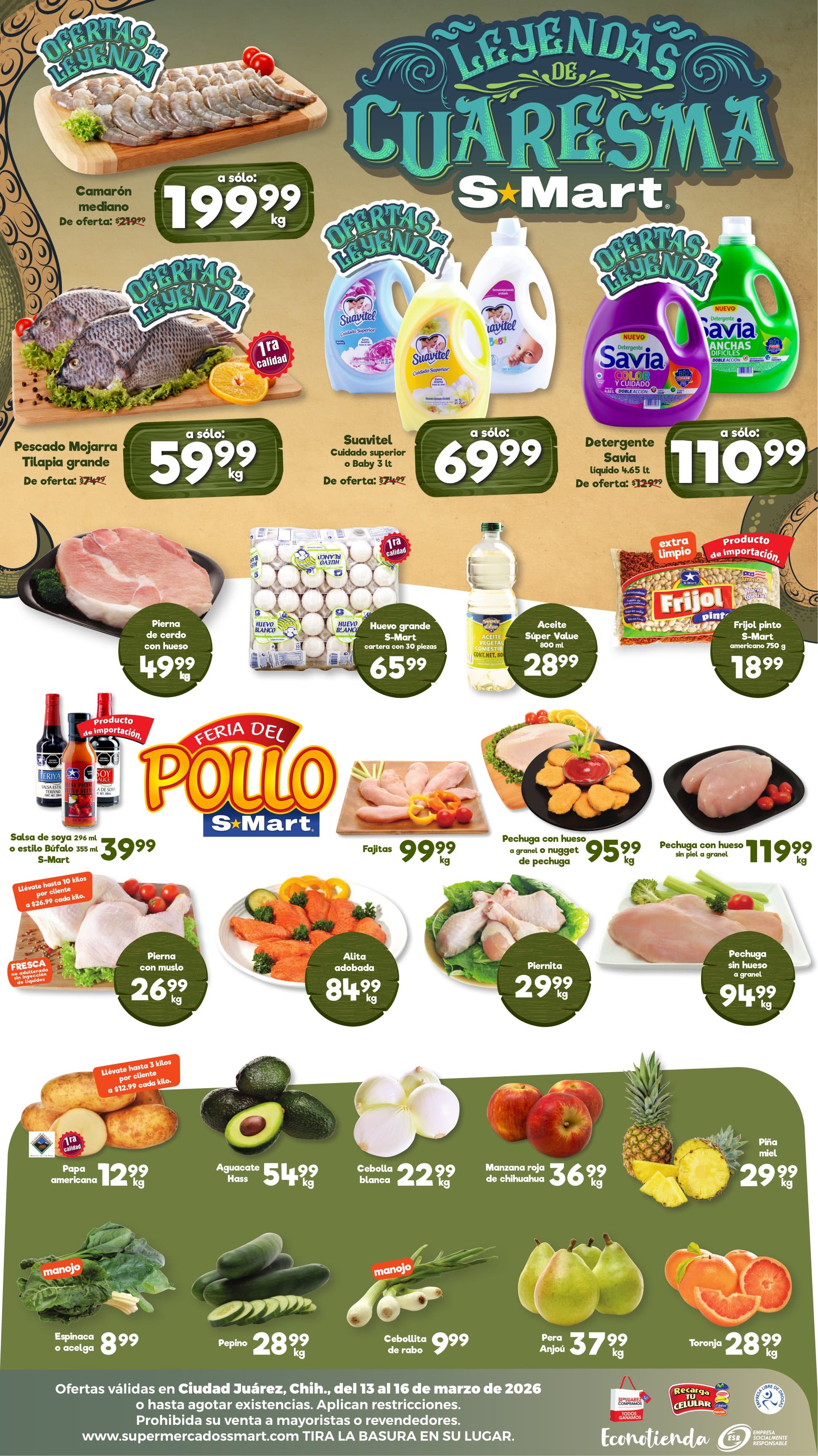 Folleto S-Mart del 13 de Marzo al 16 de Marzo de 2026. — page 1